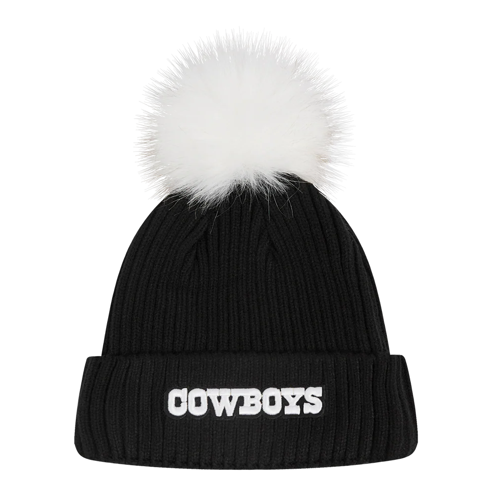 NFL DALLAS COWBOYS PEARLS WOMEN'S BEANIE (BLACK/WHITE/SILVER) - Image 2