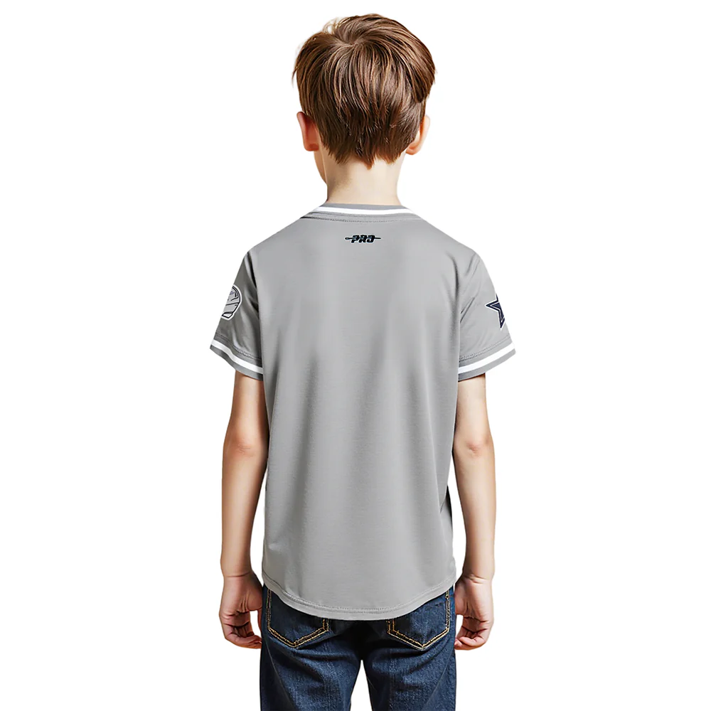 NFL DALLAS COWBOYS CLASSIC LITTLE BOYS SHORT SLEEVE STRIPED RIB TEE (GRAY) - Image 10