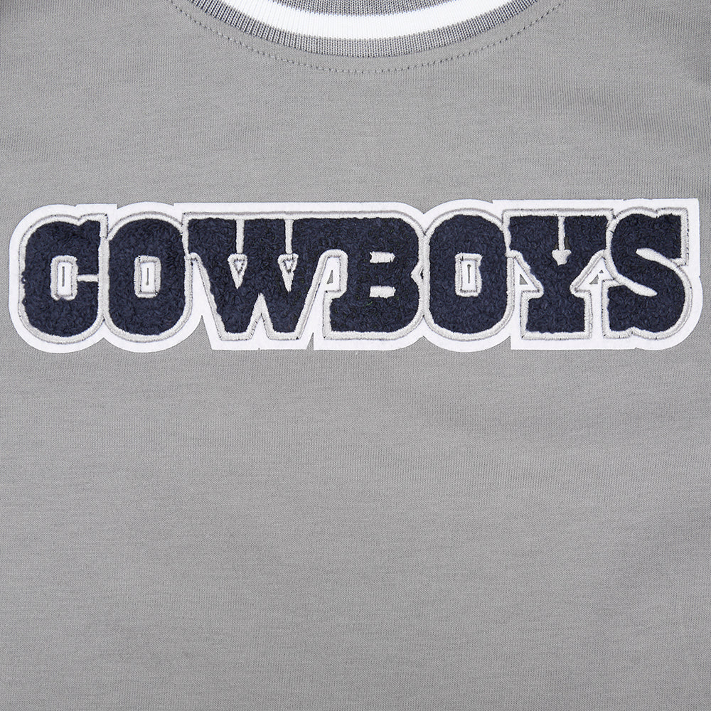 NFL DALLAS COWBOYS CLASSIC LITTLE BOYS SHORT SLEEVE STRIPED RIB TEE (GRAY) - Image 15