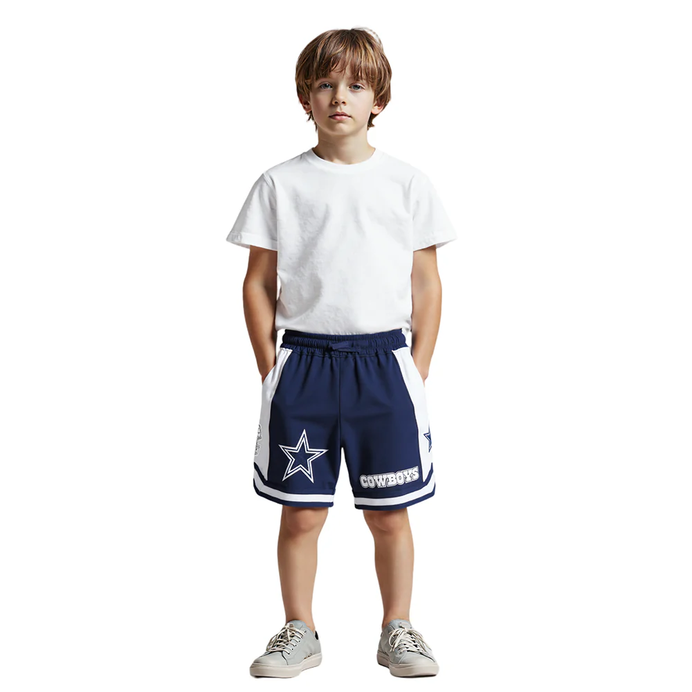 NFL DALLAS COWBOYS CLASSIC LITTLE BOYS FLEECE 2.0 SHORT (MIDNIGHT NAVY) - Image 2