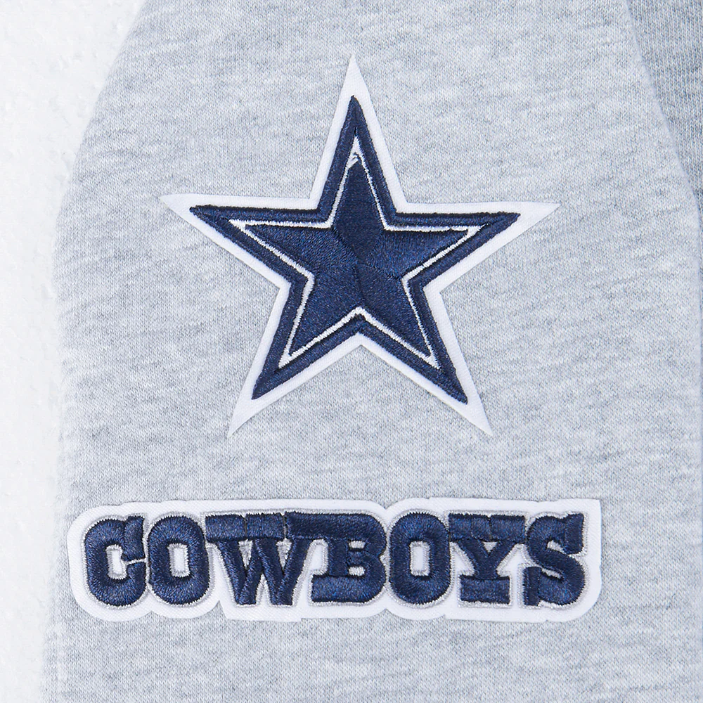 NFL DALLAS COWBOYS CLASSIC LITTLE BOYS FLEECE PULLOVER HOODIE (HEATHER GREY) - Image 6