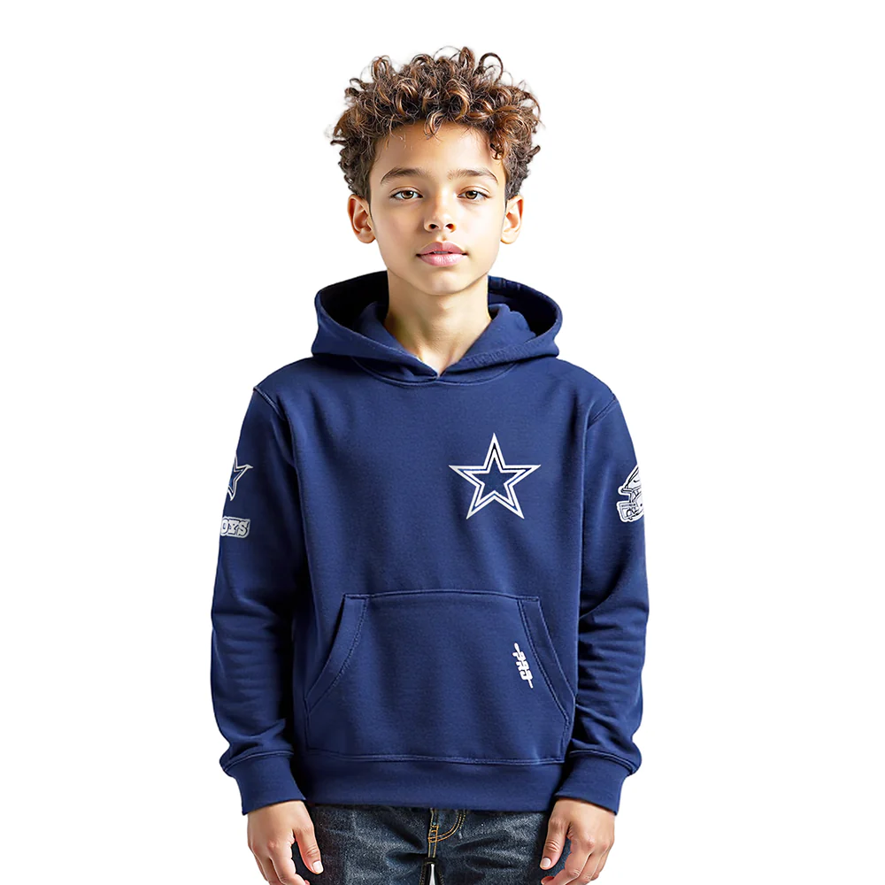 NFL DALLAS COWBOYS CLASSIC LITTLE BOYS FLEECE PULLOVER HOODIE (MIDNIGHT NAVY) - Image 10