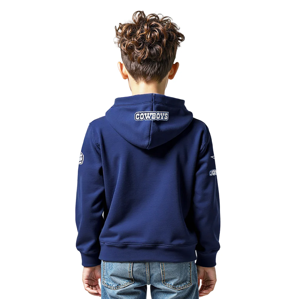 NFL DALLAS COWBOYS CLASSIC LITTLE BOYS FLEECE PULLOVER HOODIE (MIDNIGHT NAVY) - Image 11