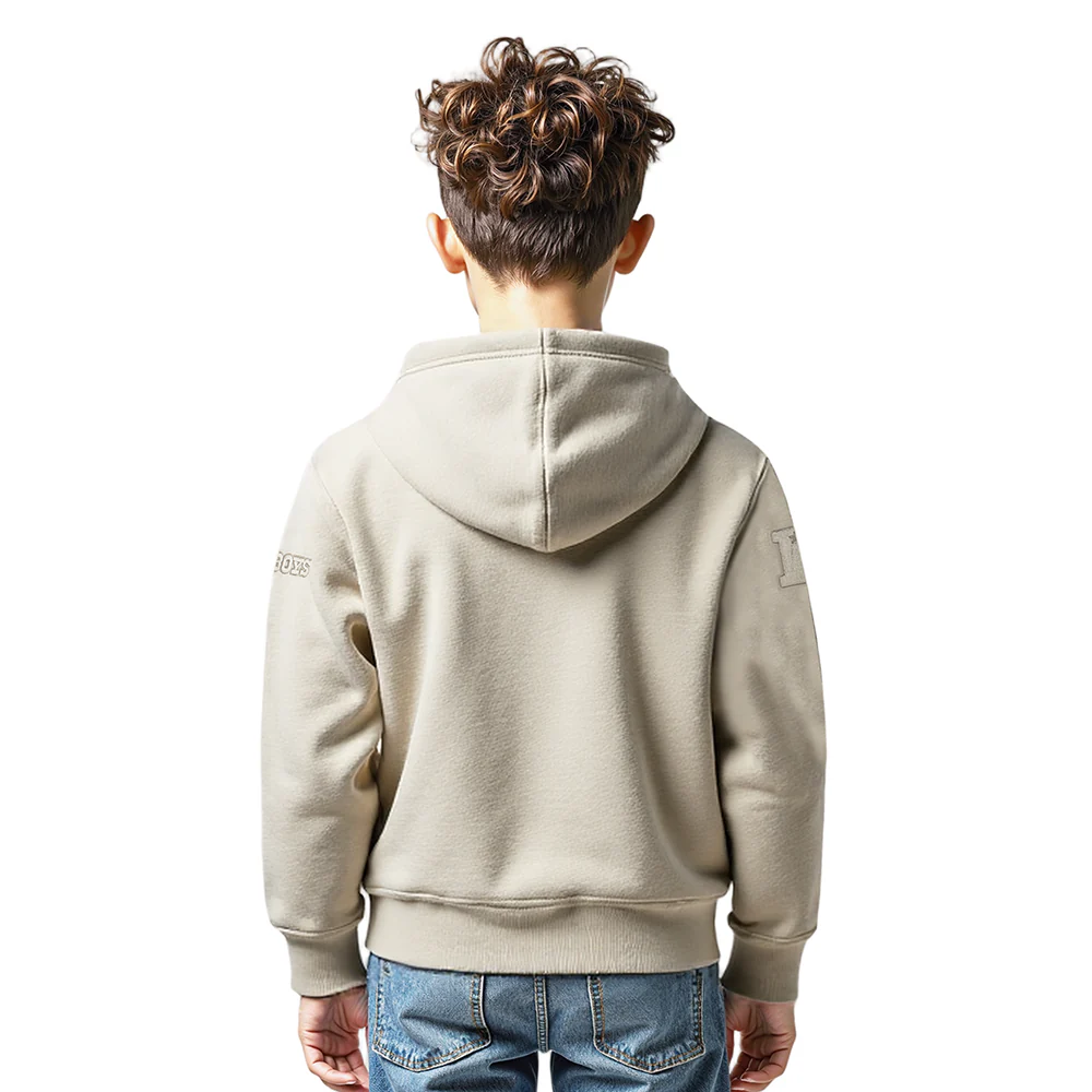 NFL DALLAS COWBOYS NEUTRAL LITTLE BOYS FLEECE PULLOVER HOODIE (TAUPE) - Image 2