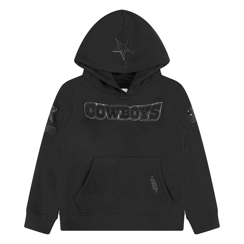 NFL DALLAS COWBOYS TRIPLE BLACK LITTLE BOYS FLEECE PULLOVER HOODIE (BLACK) - Image 3