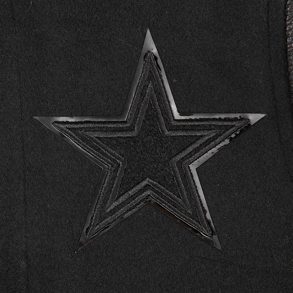 NFL DALLAS COWBOYS TRIPLE BLACK LITTLE BOYS WOOL VARSITY JACKET (JET BLACK) - Image 14