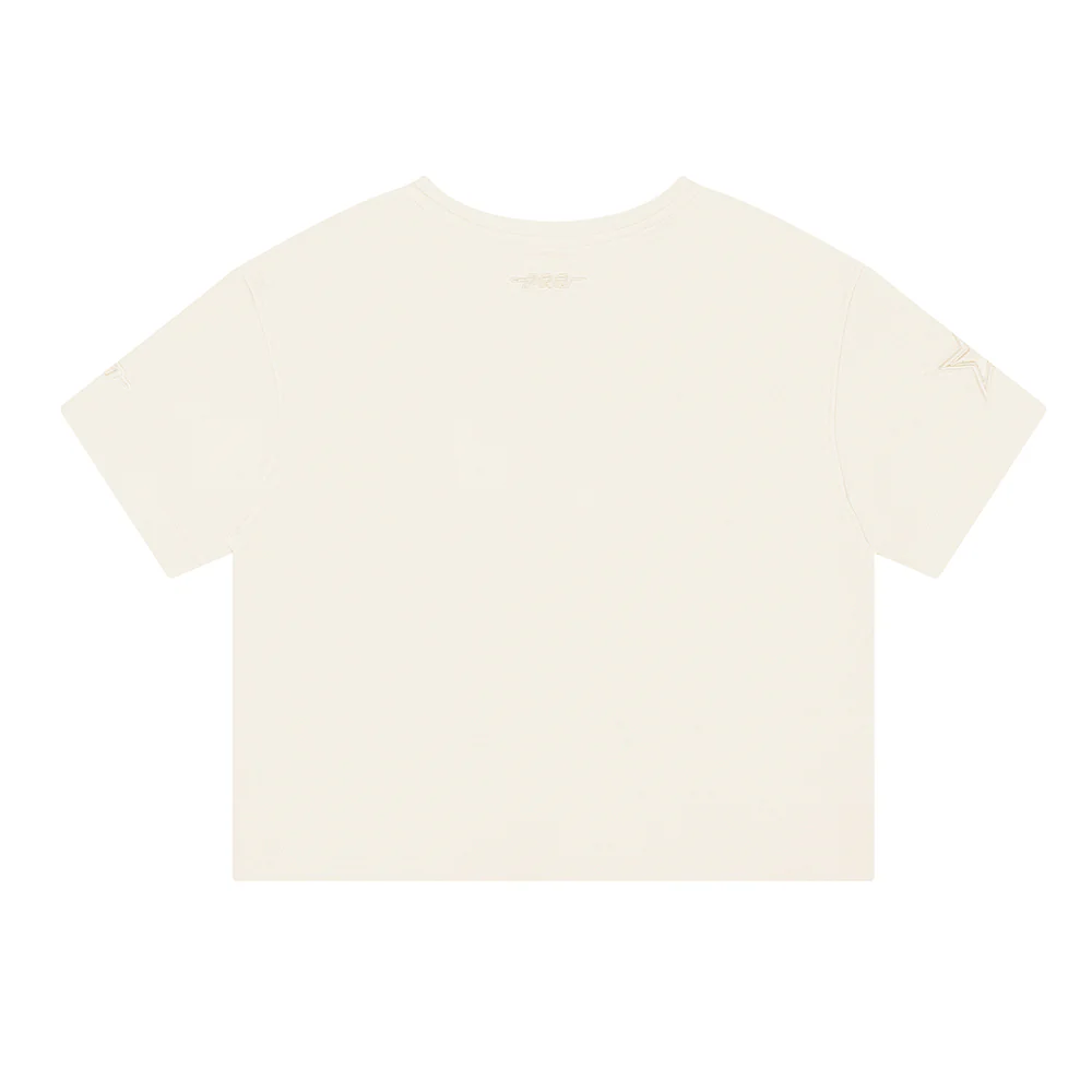 NFL DALLAS COWBOYS NEUTRAL LITTLE GIRLS SHORT SLEEVE BOXY TEE (EGGSHELL) - Image 4