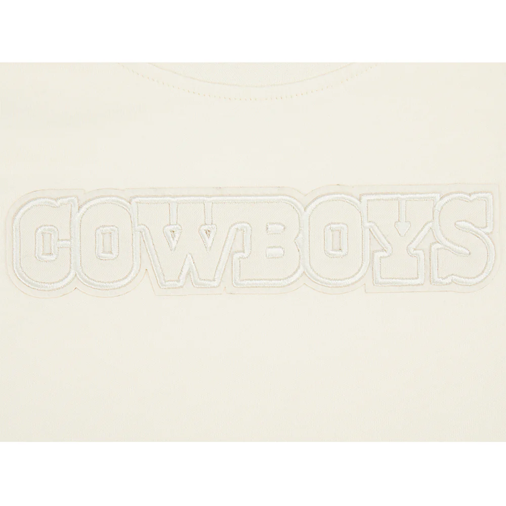 NFL DALLAS COWBOYS NEUTRAL LITTLE GIRLS SHORT SLEEVE BOXY TEE (EGGSHELL) - Image 5