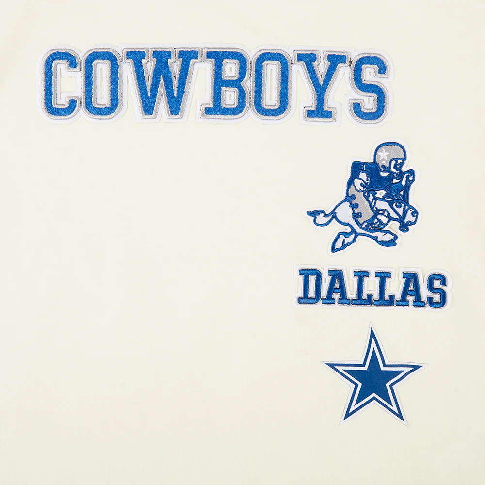 NFL DALLAS COWBOYS RETRO CLASSIC LITTLE GIRLS  SHORT SLEEVE BOXY TEE (EGGSHELL) - Image 5