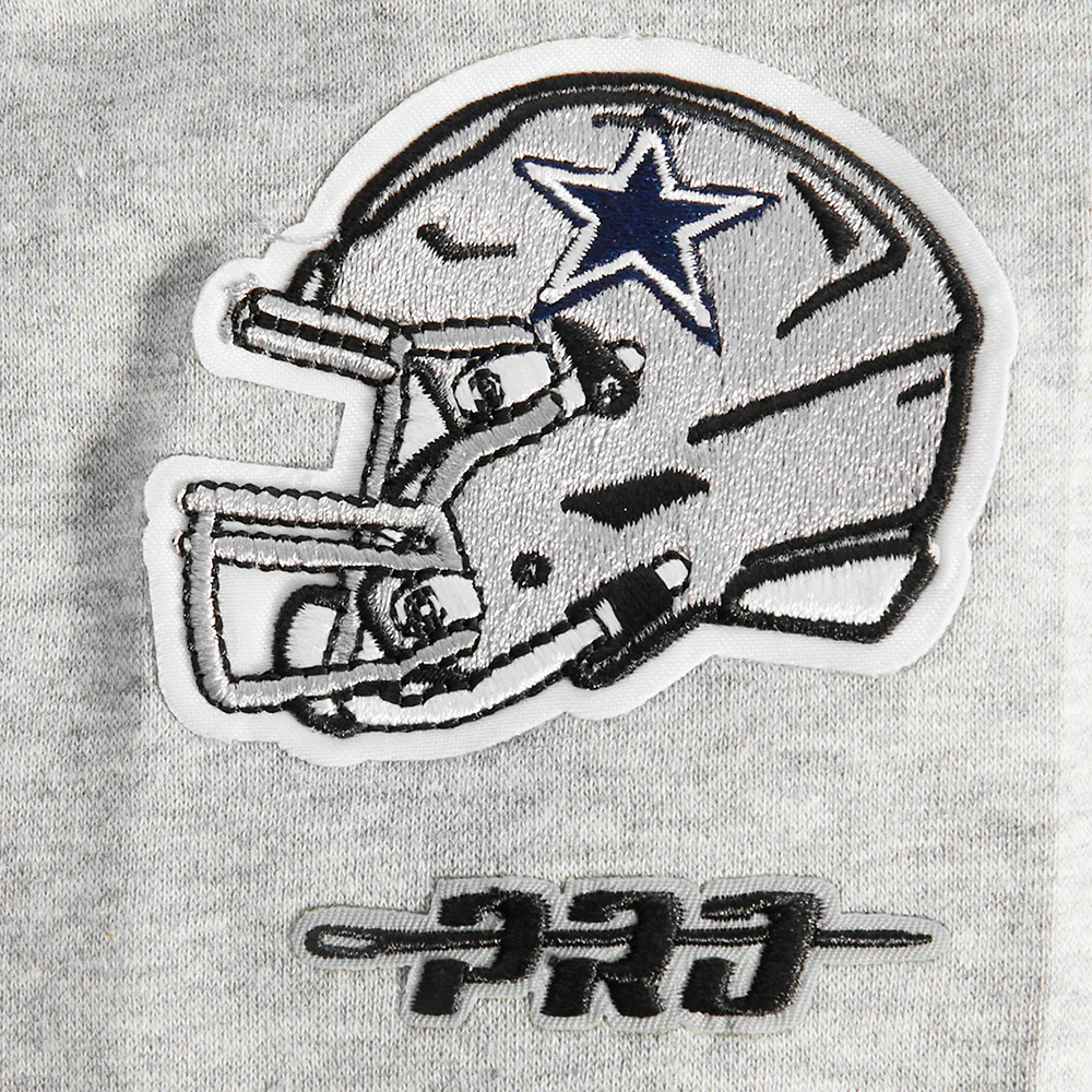 NFL DALLAS COWBOYS CLASSIC LITTLE GIRL'S FLC CREWNECK (HEATHER GREY) - Image 5