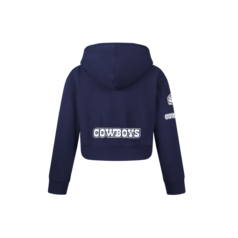 NFL DALLAS COWBOYS CLASSIC LITTLE GIRLS  FLEECE FULL ZIP HOODIE (MIDNIGHT NAVY) - Image 3