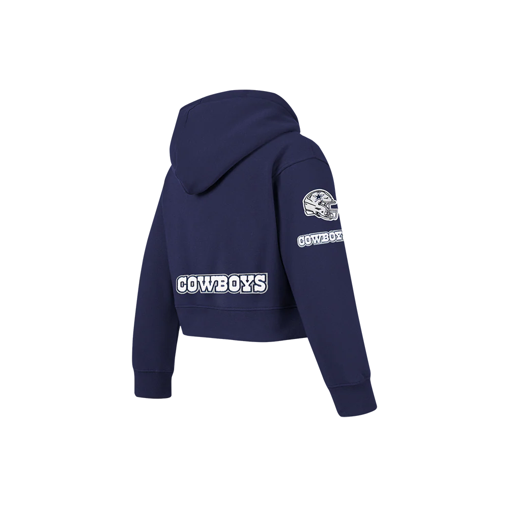 NFL DALLAS COWBOYS CLASSIC LITTLE GIRLS  FLEECE FULL ZIP HOODIE (MIDNIGHT NAVY) - Image 4