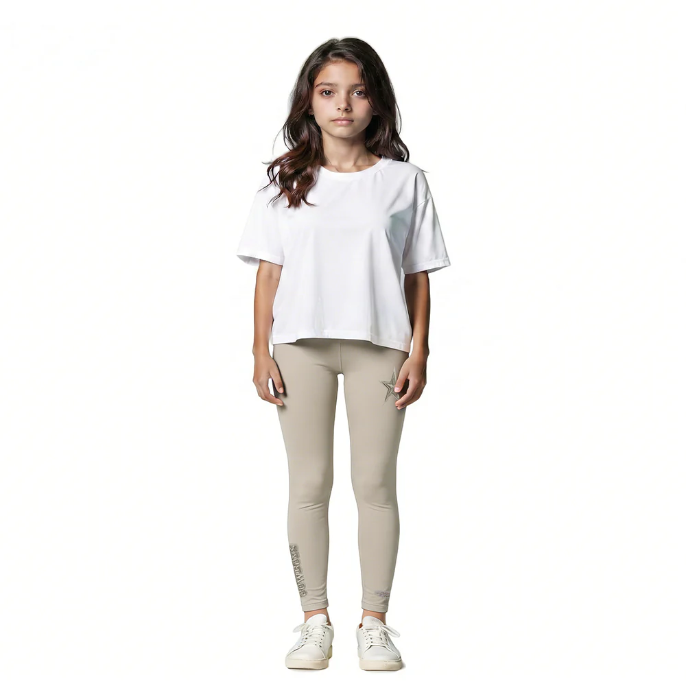 NFL DALLAS COWBOYS NEUTRAL LITTLE GIRLS  LEGGING (TAUPE)