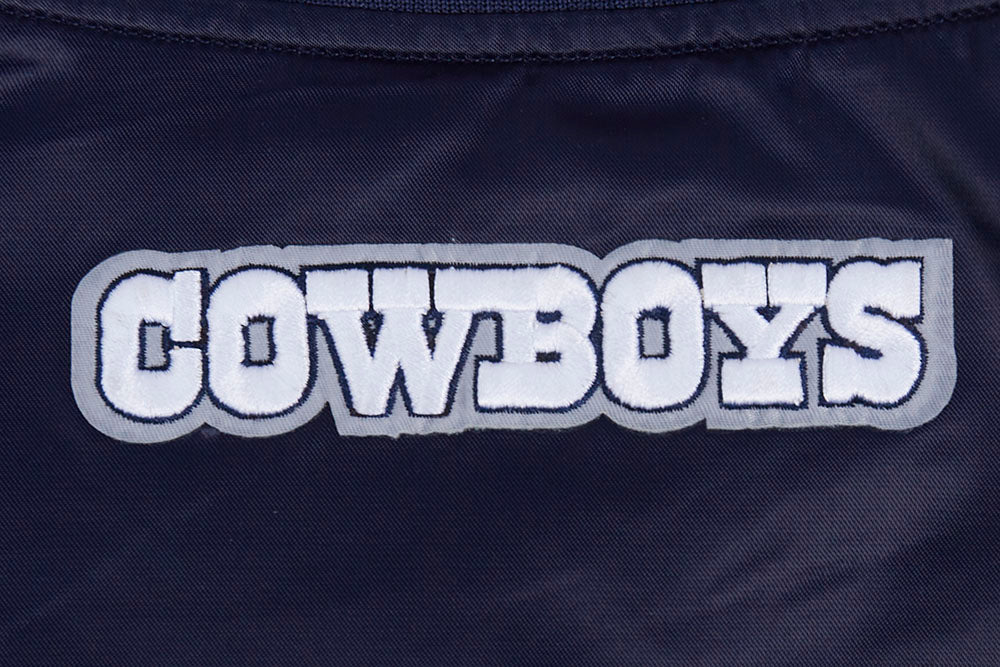 NFL DALLAS COWBOYS SCRIPT TAIL WOMEN'S SATIN JACKET (MIDNIGHT NAVY) - Image 7