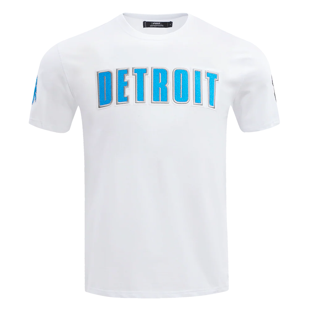 NFL DETROIT LIONS CLASSIC CHENILLE MEN'S TEE (WHITE)