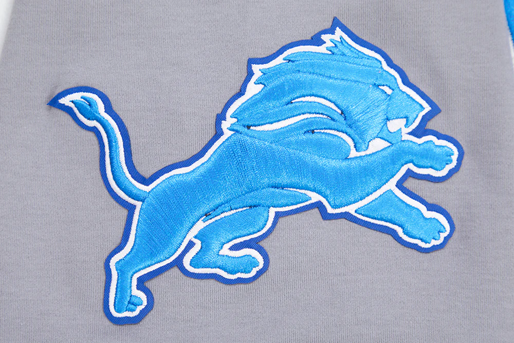 NFL DETROIT LIONS CLASSIC CHENILLE MEN'S DOUBLE KNIT TEE (GRAY) - Image 6