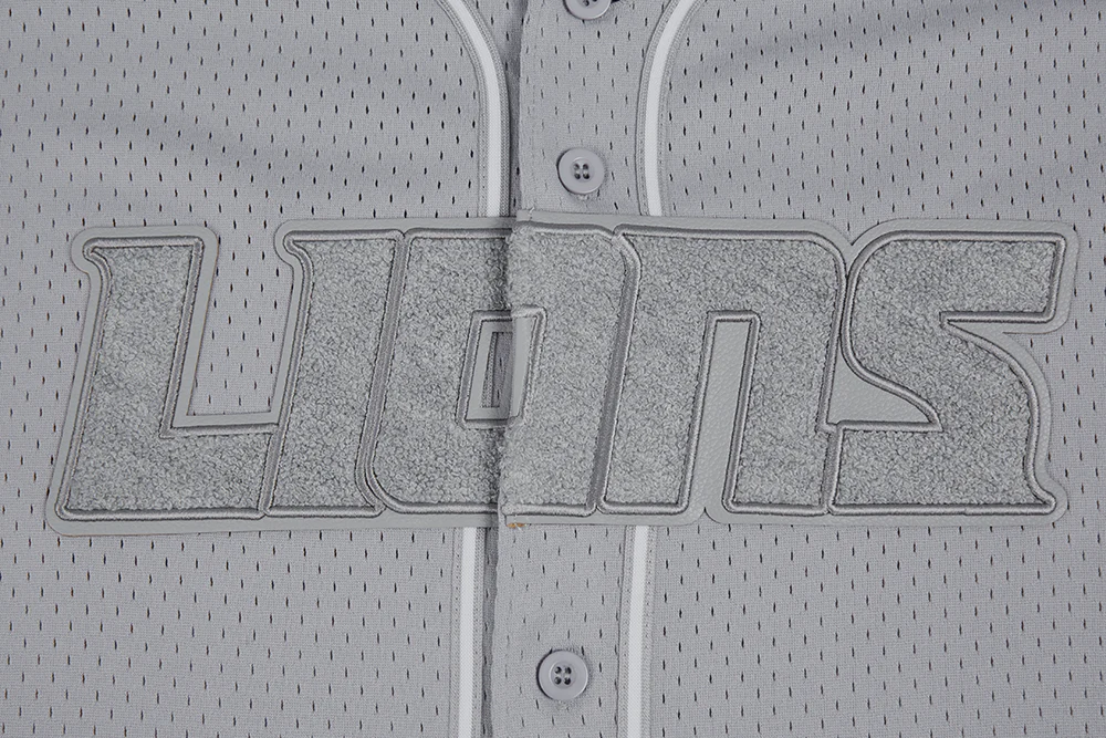 NFL DETROIT LIONS TRIPLE TONAL MESH BUTTON DOWN SHIRT (GRAY) - Image 5
