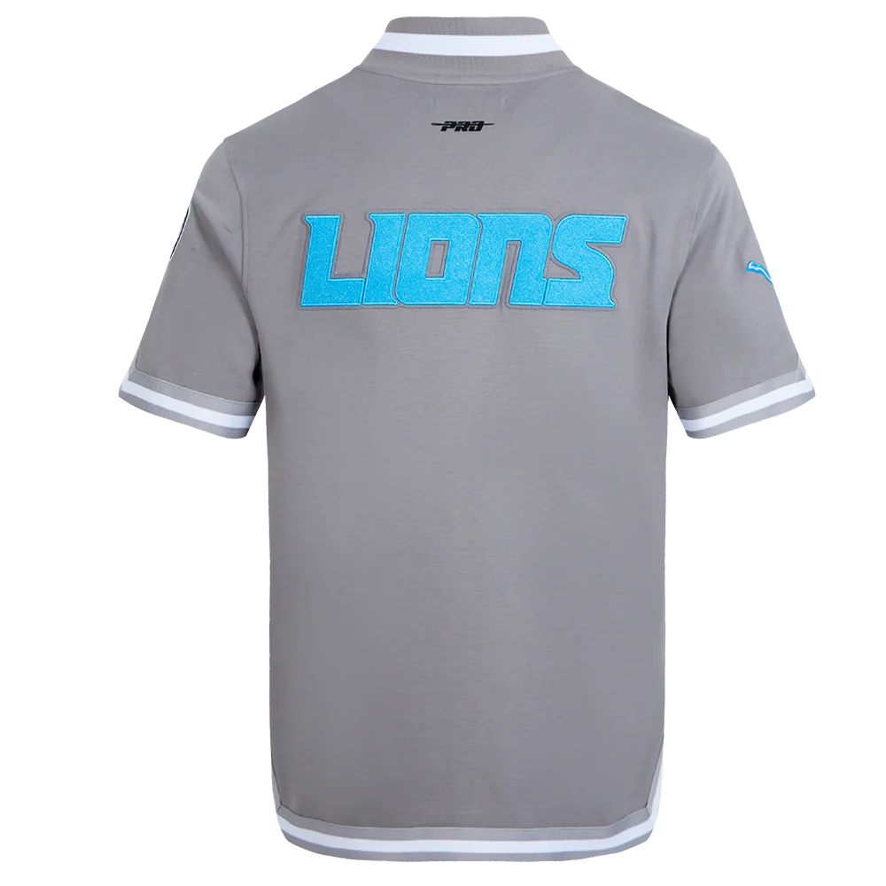 NFL DETROIT LIONS CLASSIC MEN'S WARM UP JACKET (GRAY) - Image 3