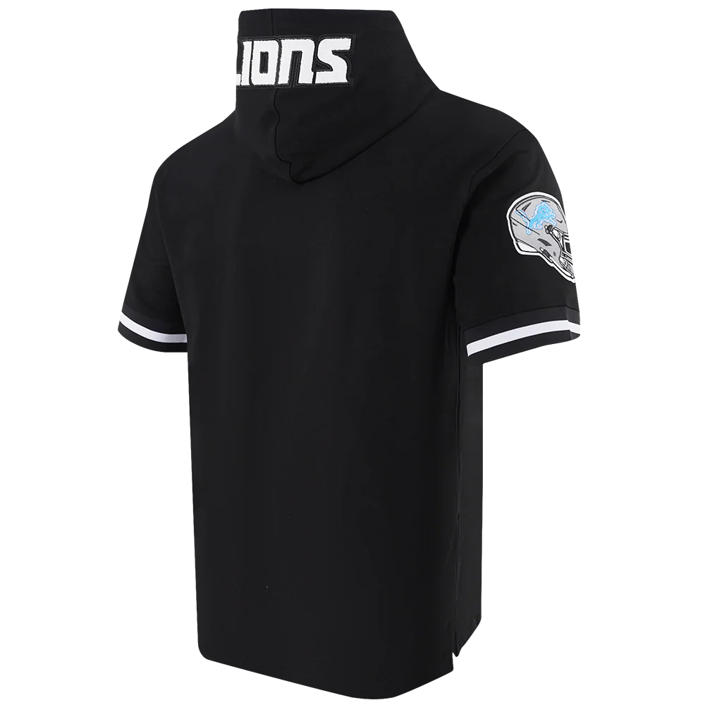 NFL DETROIT LIONS AIDAN HUTCHINSON #97 CLASSIC MEN'S SHORT SLEEVE PULLOVER HOODIE (BLACK) - Image 3