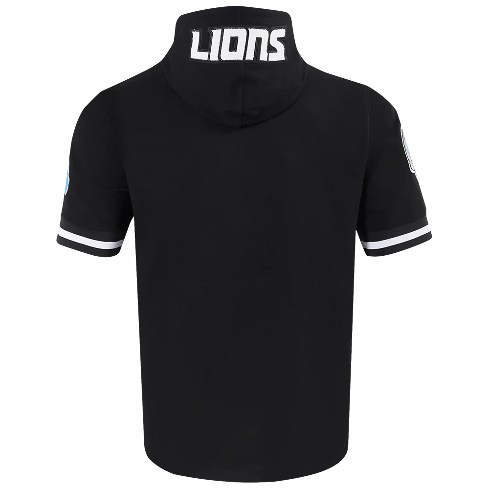NFL DETROIT LIONS AIDAN HUTCHINSON #97 CLASSIC MEN'S SHORT SLEEVE PULLOVER HOODIE (BLACK) - Image 4