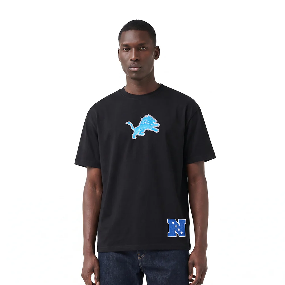 NFL DETROIT LIONS WINGSPAN MEN'S CJ DROP SHOULDER TEE (BLACK) - Image 2