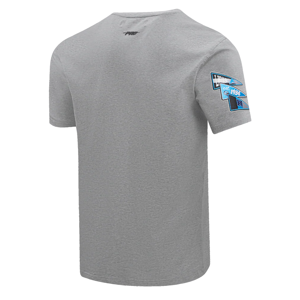 NFL DETROIT LIONS TEAM PENNANTS MEN'S TEE (HEATHER GREY) - Image 3