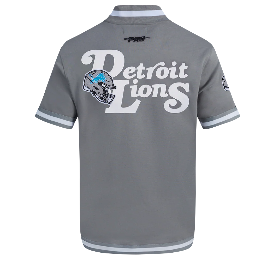 NFL DETROIT LIONS SOUVENIR MEN'S WARM UP JACKET (GRAY) - Image 3