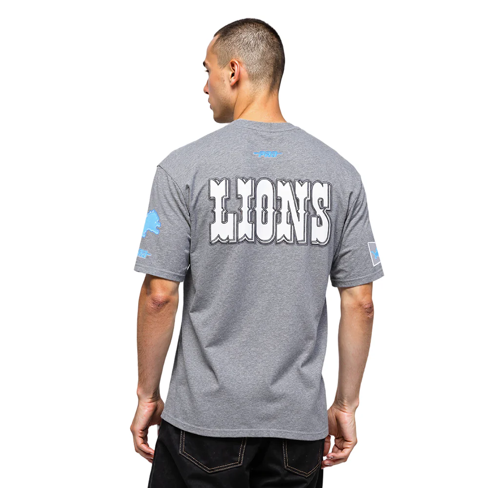 NFL DETROIT LIONS BEST OF MEN'S CJ DROP SHOULDER TEE (DARK HEATHER GRAY) - Image 10