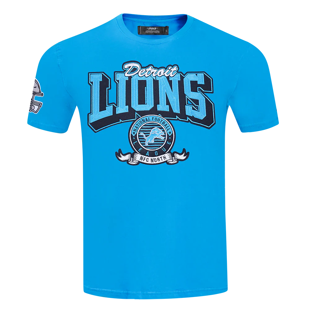 NFL DETROIT LIONS TEAM BADGE MEN'S SJ TEE (AQUA) - Image 3