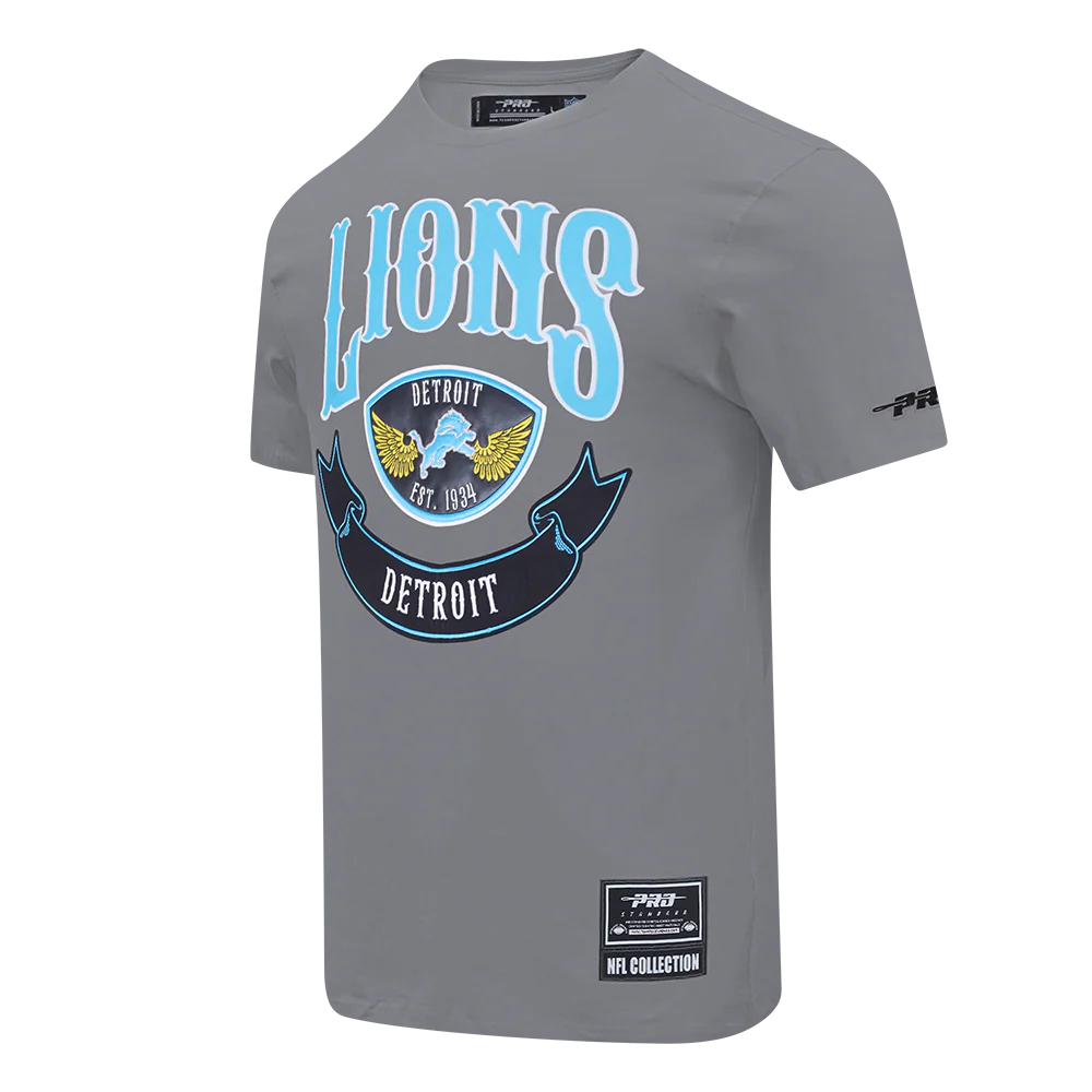 NFL DETROIT LIONS BORN FOR SPORT MEN'S SJ TEE (Gray) - Image 5
