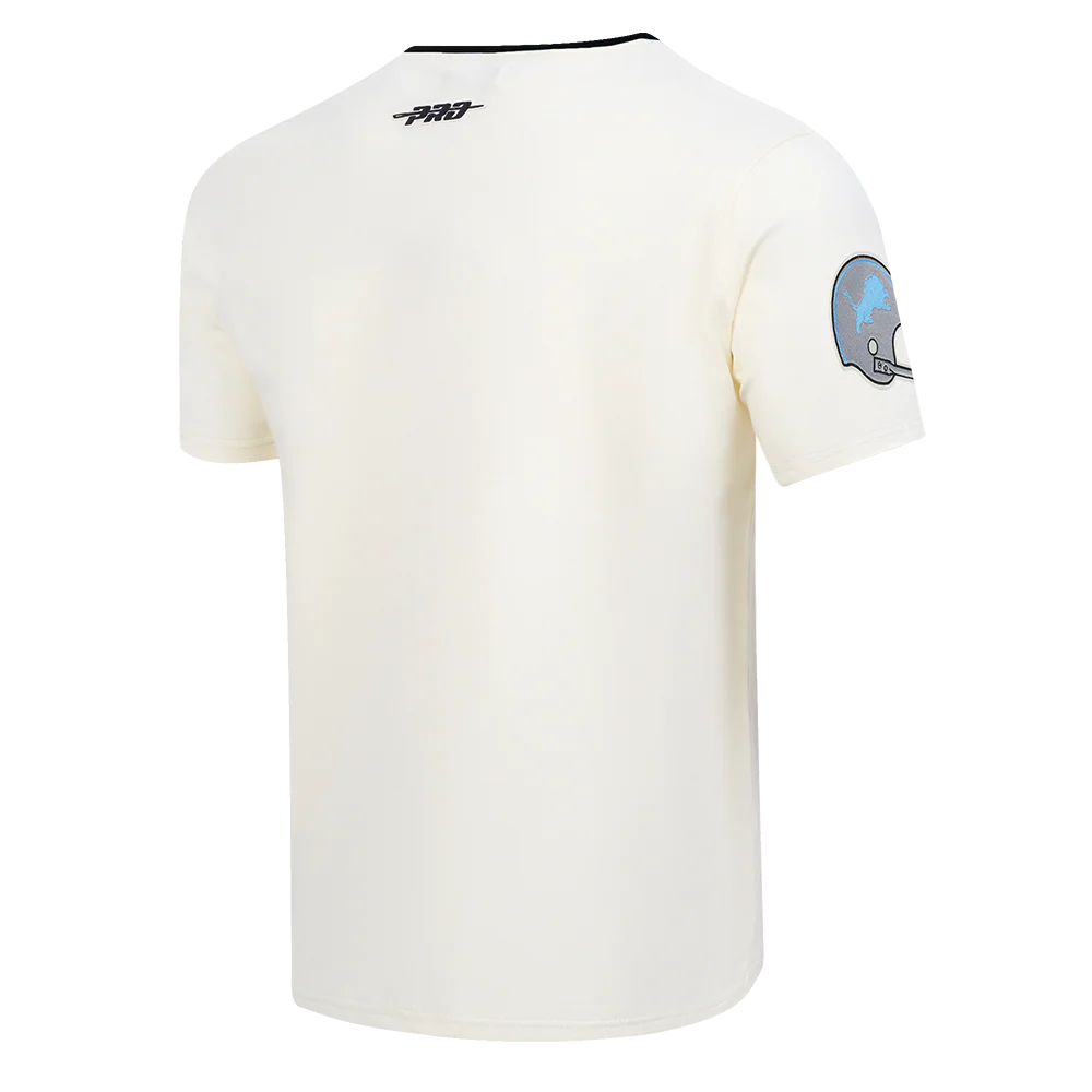 NFL DETROIT LIONS MODERN ORIGINALS MEN'S RINGER TEE (EGGSHELL/ BLACK) - Image 4