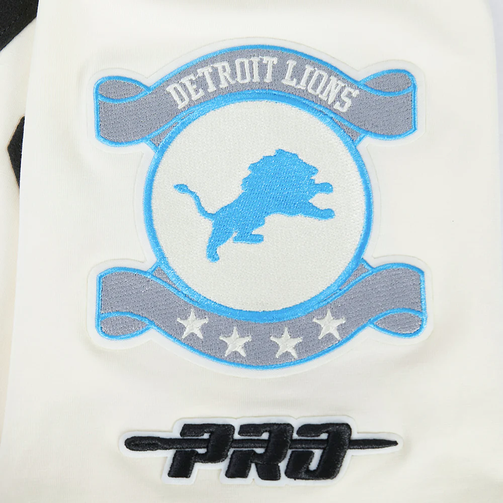 NFL DETROIT LIONS MODERN ORIGINALS MEN'S RINGER TEE (EGGSHELL/ BLACK) - Image 5