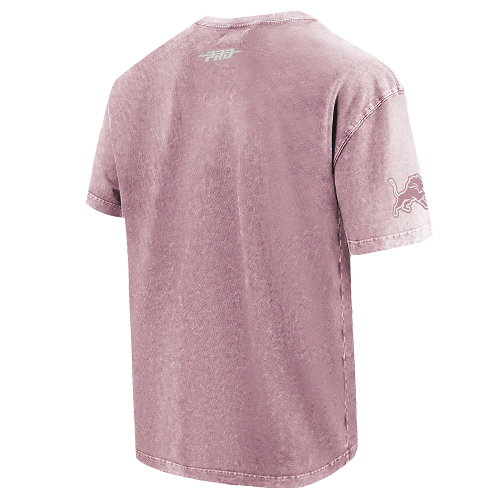NFL DETROIT LIONS STREET TEAM MEN'S CJ DROP SHOULDER ENZYME WASH TEE (WASHED MAUVE) - Image 4