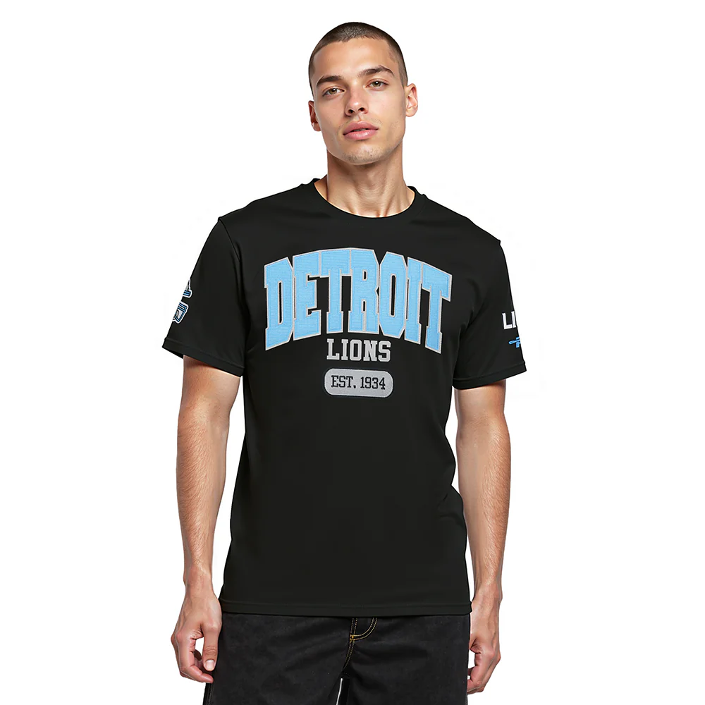 NFL DETROIT LIONS CITY ARCH MEN'S SJ TEE (BLACK)