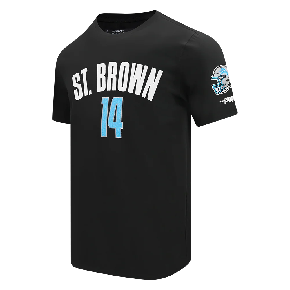 NFL DETROIT LIONS AMON RA ST. BROWN #14 CLASSIC PNN MEN'S SJ TEE - Image 3