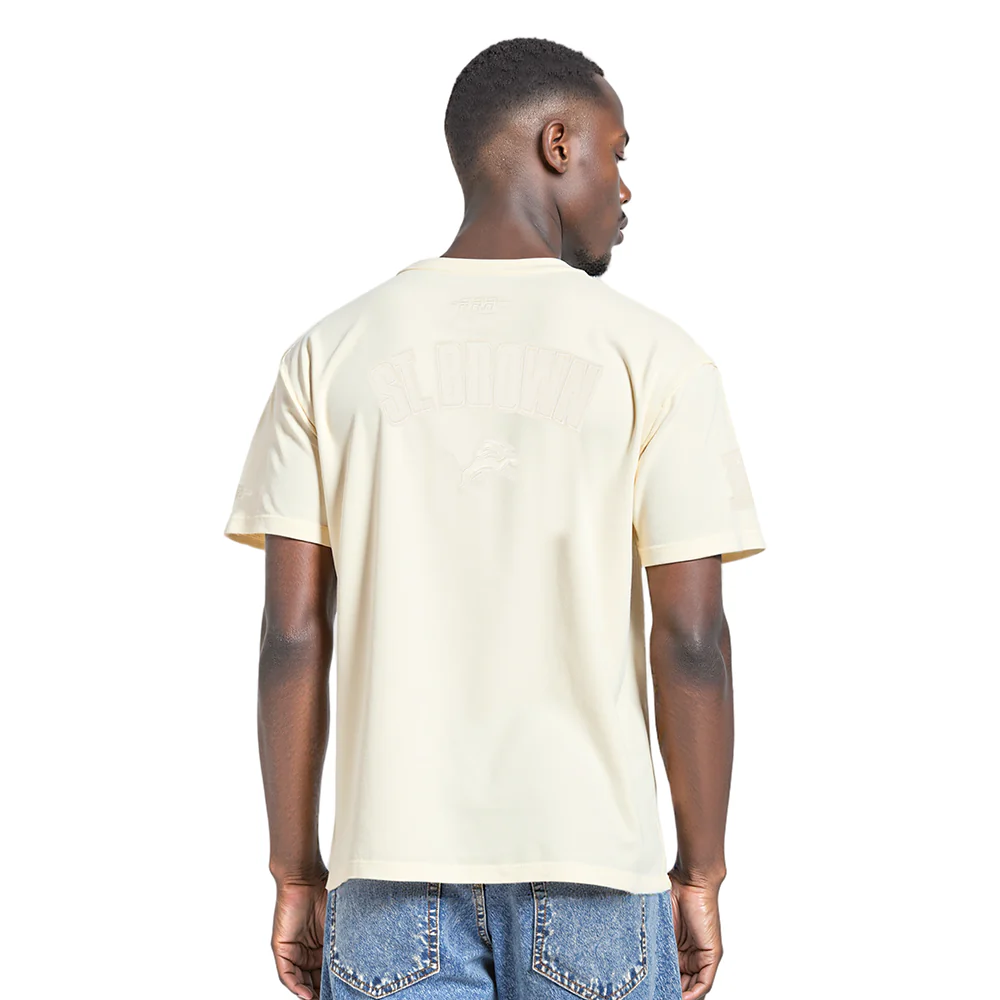 NFL DETROIT LIONS AMON RA ST. BROWN #14 NEUTRAL MEN'S CJ DROP SHOULD (EGGSHELL) - Image 2