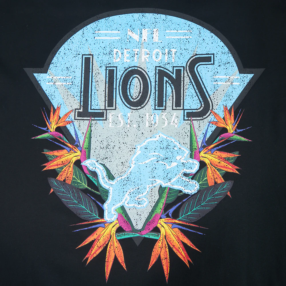 NFL DETROIT LIONS PARADISE MEN'S S/S TEE (BLACK) - Image 5