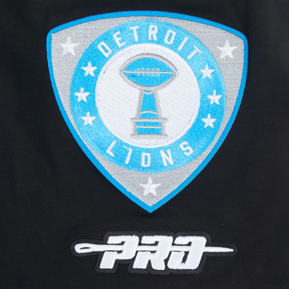 NFL DETROIT LIONS LETTERMAN MEN'S S/S TEE (BLACK) - Image 5