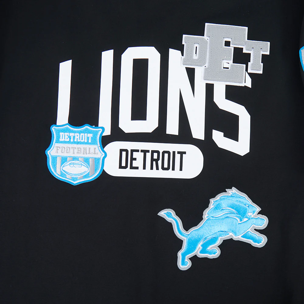 NFL DETROIT LIONS LETTERMAN MEN'S S/S TEE (BLACK) - Image 6