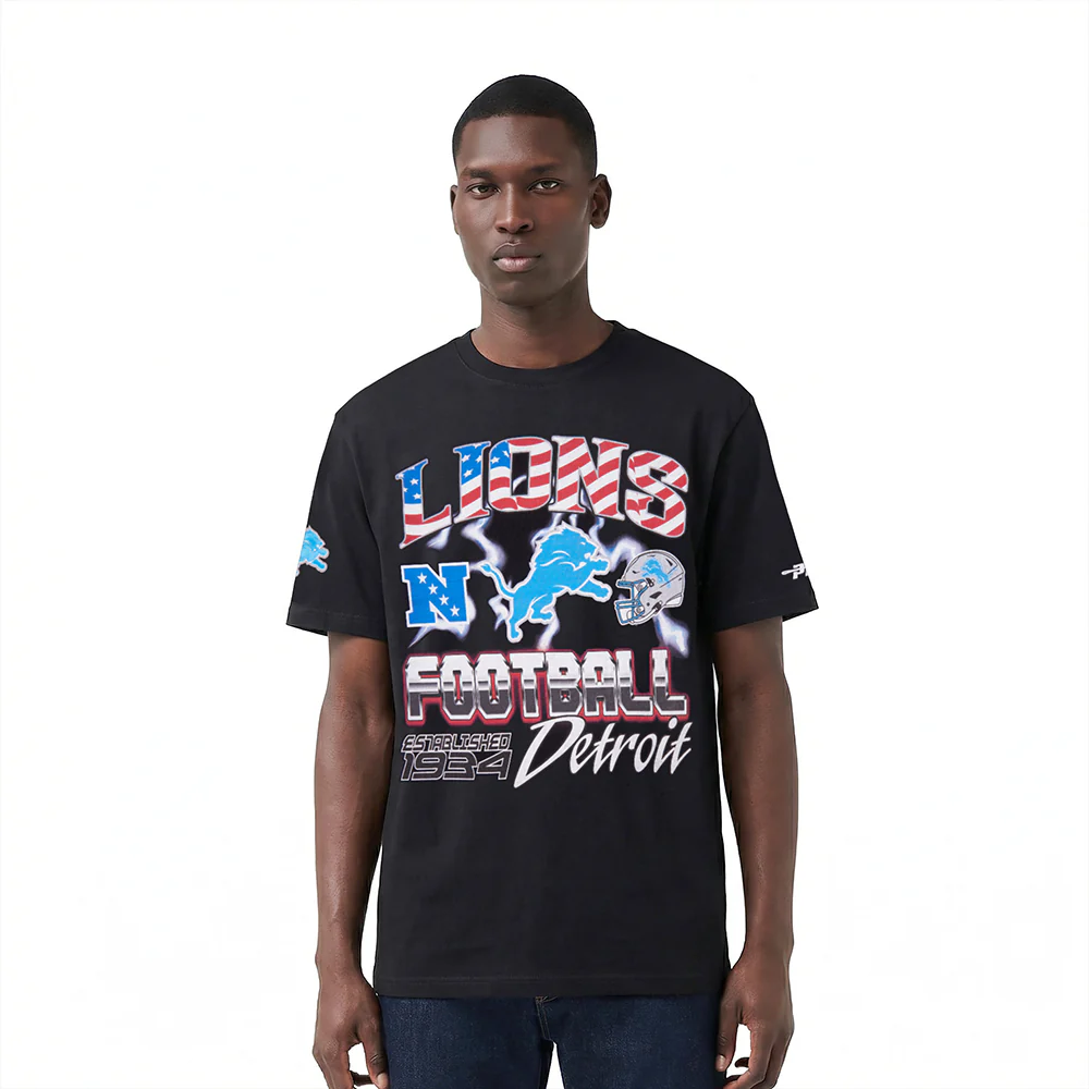 NFL DETROIT LIONS VICTORY MEN'S S/S TEE (BLACK)