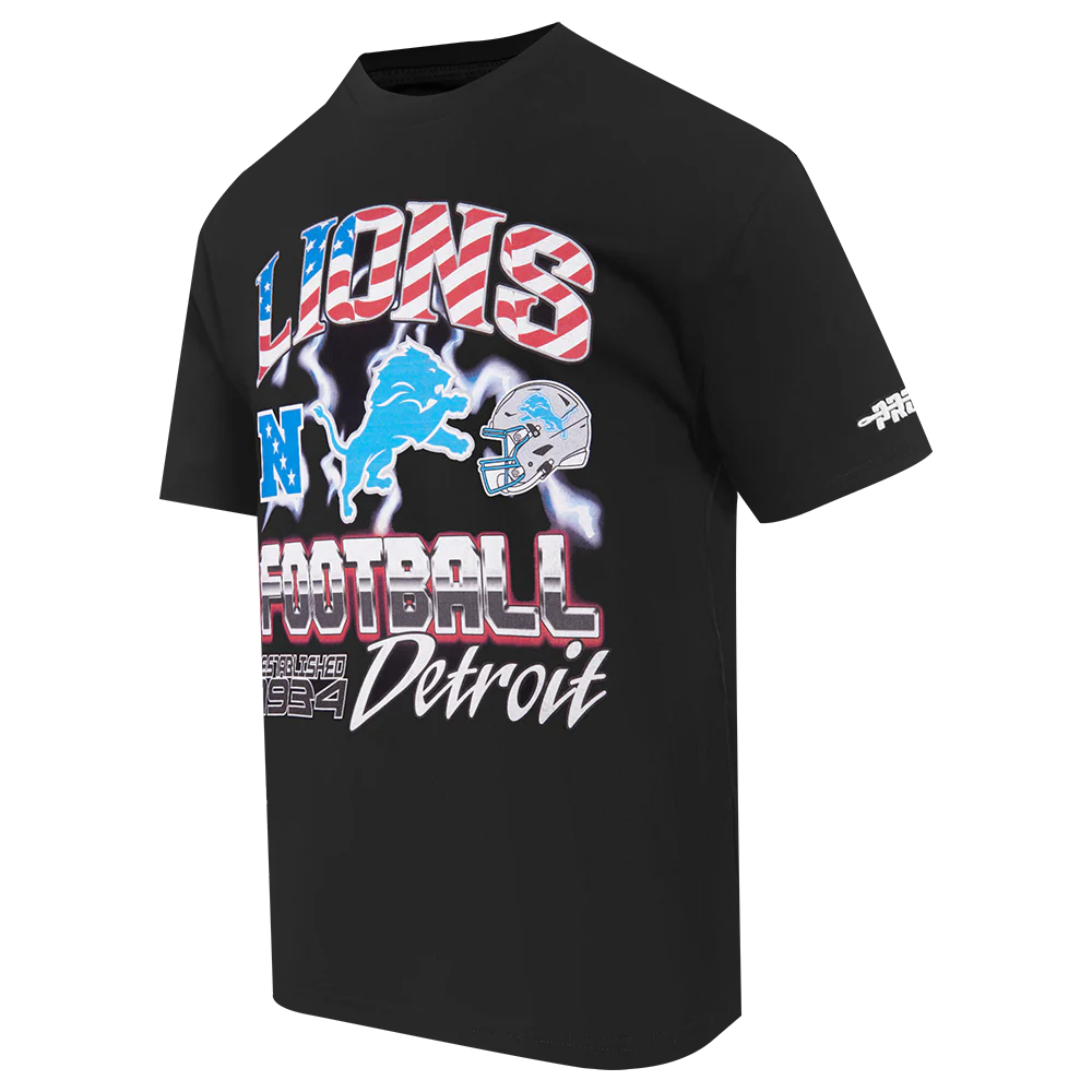 NFL DETROIT LIONS VICTORY MEN'S S/S TEE (BLACK) - Image 3