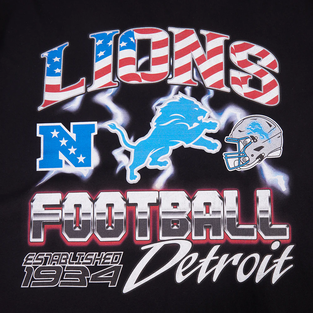 NFL DETROIT LIONS VICTORY MEN'S S/S TEE (BLACK) - Image 6