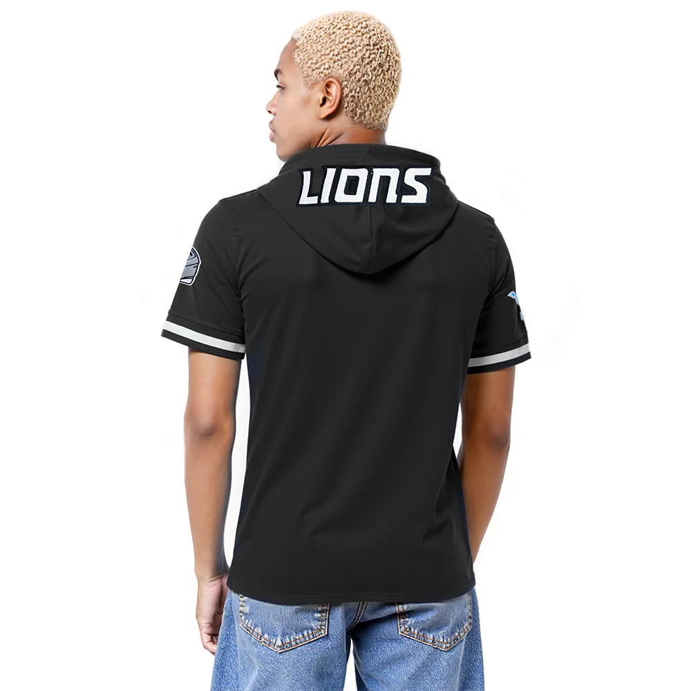 NFL DETROIT LIONS AIDAN HUTCHINSON #97 CLASSIC PNN MEN'S SS PO HOODI (BLACK) - Image 2