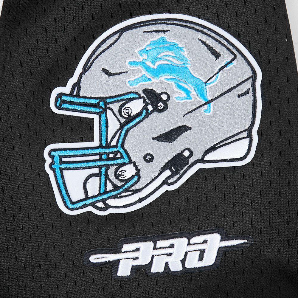 NFL DETROIT LIONS AMON RA ST. BROWN #14 CLASSIC MESH PNN MEN'S MESH BUTTON DOWN SHIRT (BLACK) - Image 6