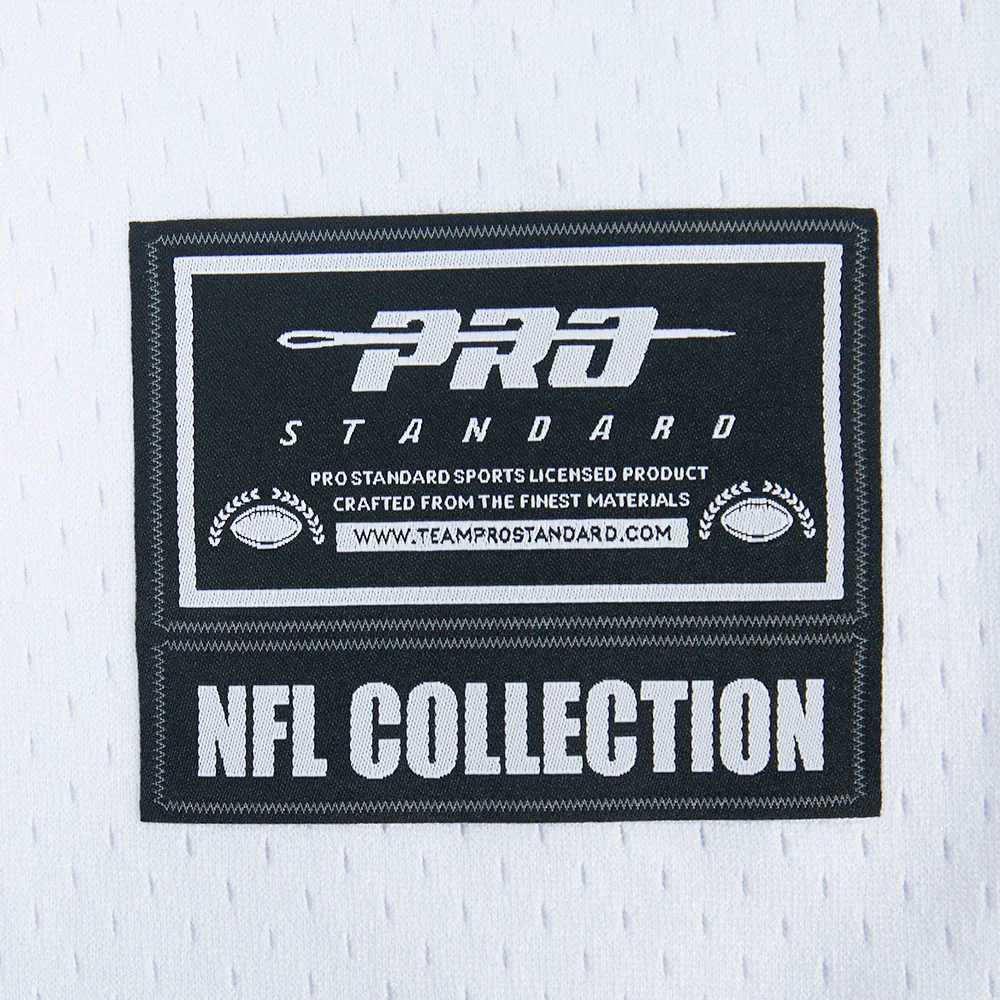 NFL DETROIT LIONS AMON RA ST. BROWN #14 CLASSIC MESH PNN MEN'S MESH BUTTON DOWN SHIRT (WHITE/BLACK/WHITE) - Image 6
