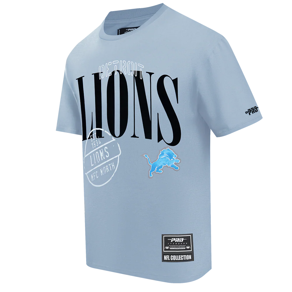 NFL DETROIT LIONS STAMPED MEN'S S/S TEE (DUSTY BLUE) - Image 4