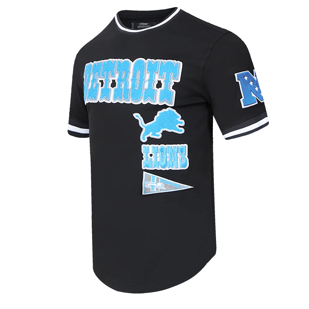 NFL DETROIT LIONS RETRO CLASSIC MEN'S TEE (BLACK) - Image 2