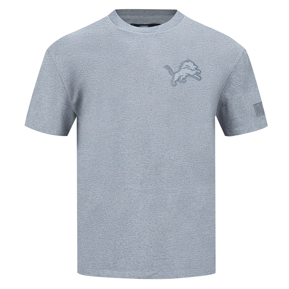 NFL DETROIT LIONS NEUTRAL MEN'S DROP SHOULDER TEE (DARK HEATHER GRAY)