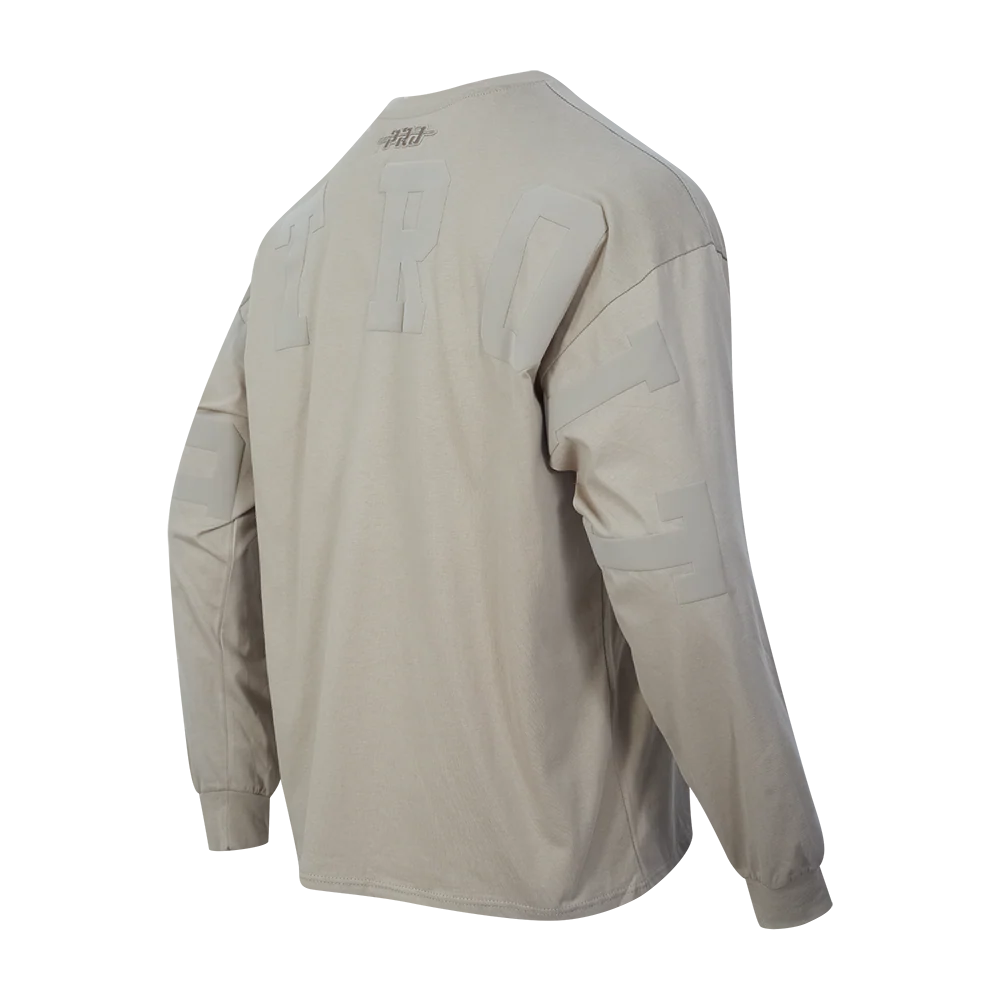 NFL DETROIT LIONS WINGSPAN MEN'S DROP SHOULDER LS TEE (TAUPE) - Image 6