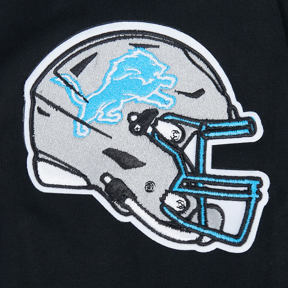 NFL DETROIT LIONS LIVING LARGE MEN'S DROP SHOULDER LS TEE (BLACK) - Image 7